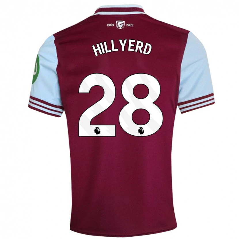 Danxen Bambino Maglia Sophie Hillyerd #28 Rosso Scuro Kit Gara Home 2024/25 Maglietta