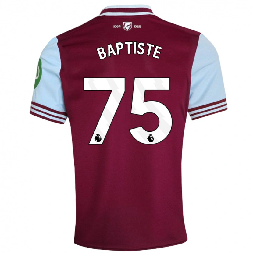 Danxen Bambino Maglia Jamal Baptiste #75 Rosso Scuro Kit Gara Home 2024/25 Maglietta