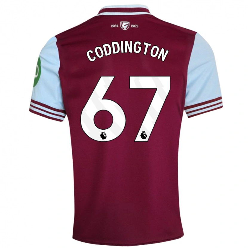 Danxen Bambino Maglia Remy Coddington #67 Rosso Scuro Kit Gara Home 2024/25 Maglietta