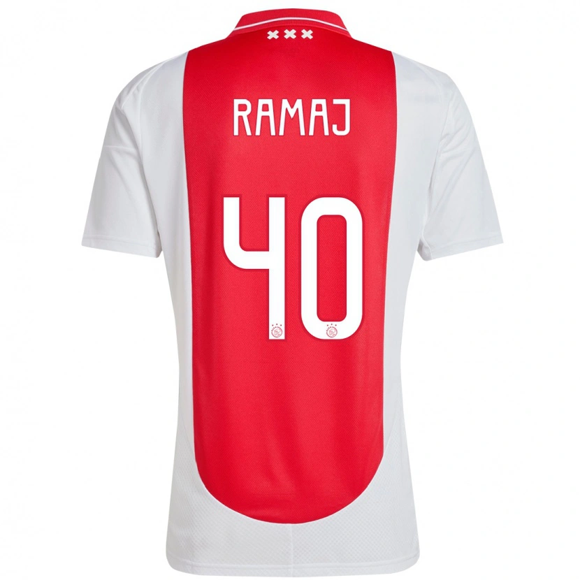 Danxen Bambino Maglia Diant Ramaj #40 Rosso Bianco Kit Gara Home 2024/25 Maglietta