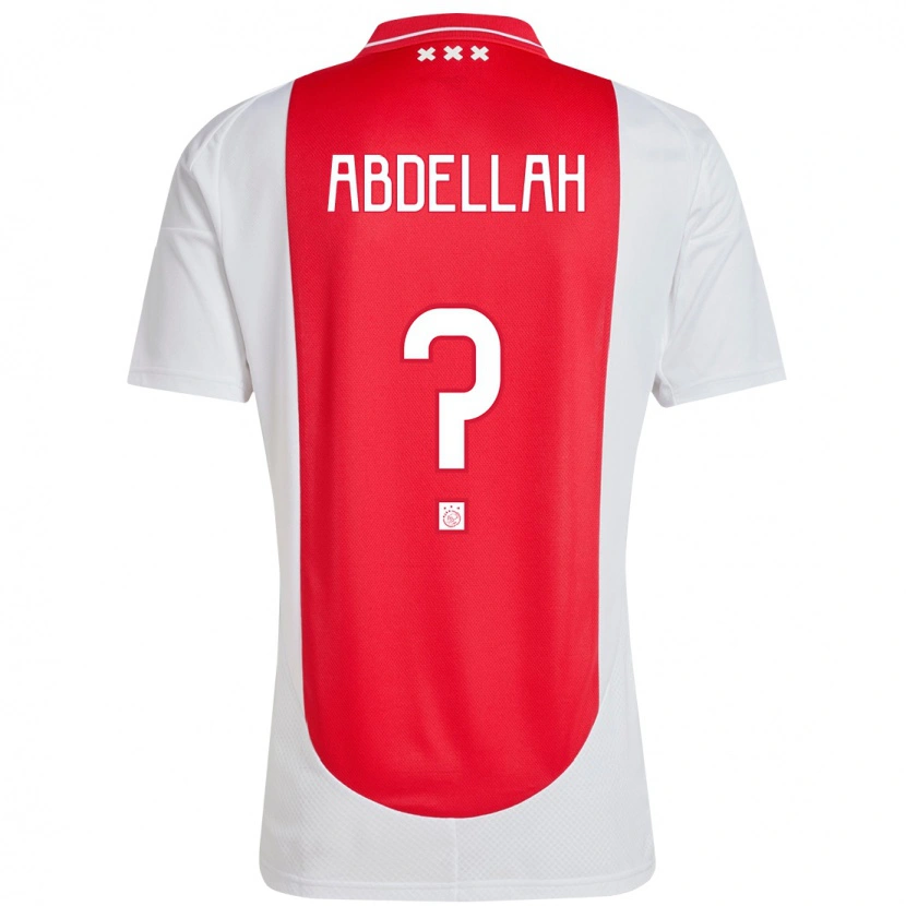 Danxen Bambino Maglia Abdellah Ouazane #0 Rosso Bianco Kit Gara Home 2024/25 Maglietta