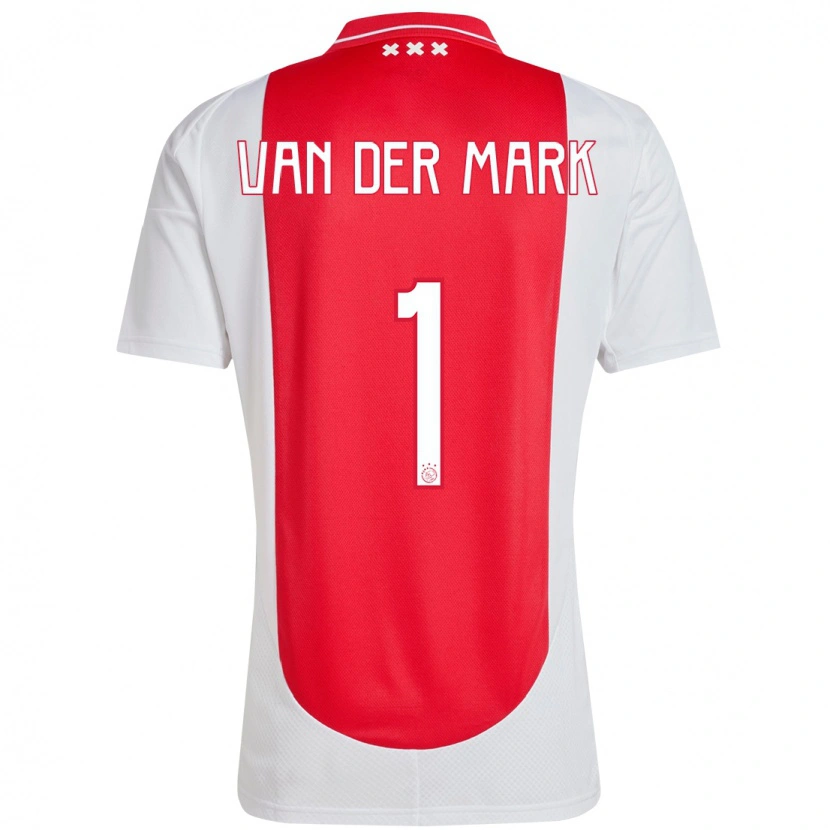 Danxen Bambino Maglia Jesper Van Der Mark #1 Rosso Bianco Kit Gara Home 2024/25 Maglietta