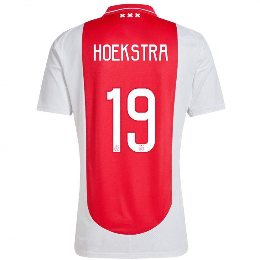 Danxen Bambino Maglia Tiny Hoekstra #19 Rosso Bianco Kit Gara Home 2024/25 Maglietta