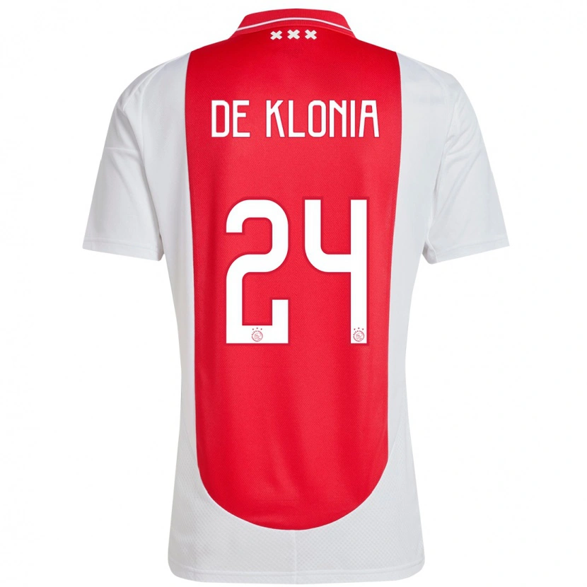 Danxen Bambino Maglia Daliyah De Klonia #24 Rosso Bianco Kit Gara Home 2024/25 Maglietta