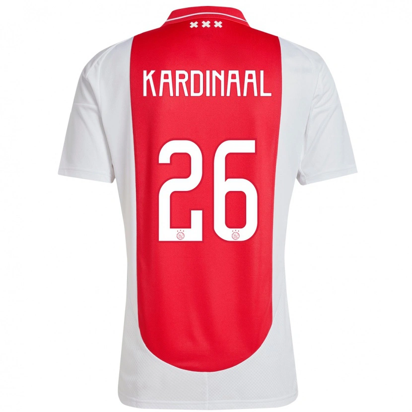 Danxen Bambino Maglia Isa Kardinaal #26 Rosso Bianco Kit Gara Home 2024/25 Maglietta