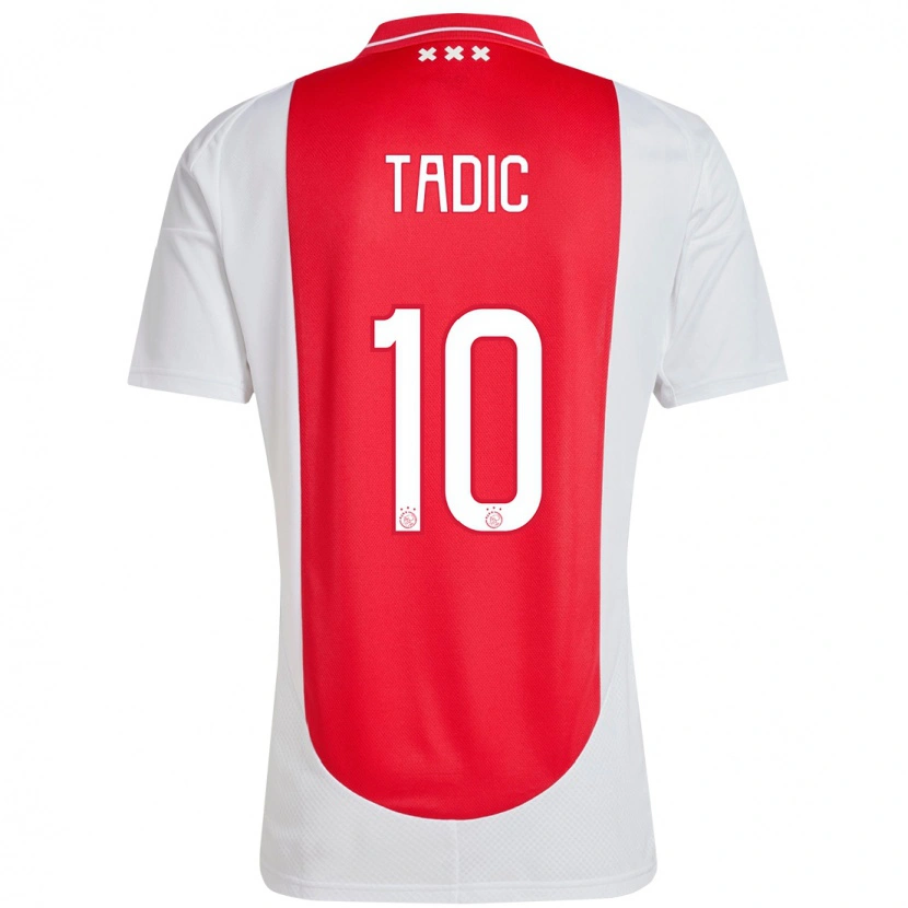 Danxen Bambino Maglia Dusan Tadic #10 Rosso Bianco Kit Gara Home 2024/25 Maglietta