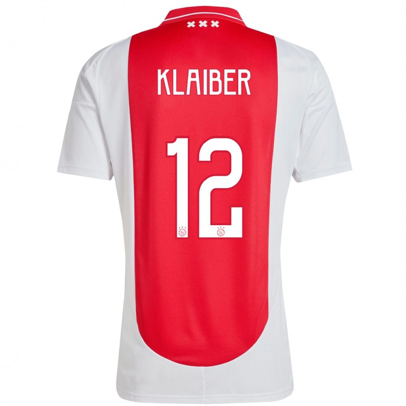 Danxen Bambino Maglia Sean Klaiber #12 Rosso Bianco Kit Gara Home 2024/25 Maglietta