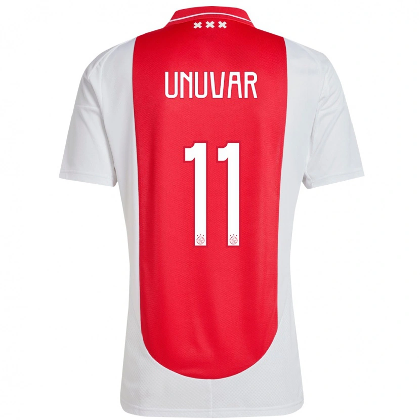 Danxen Bambino Maglia Naci Unuvar #11 Rosso Bianco Kit Gara Home 2024/25 Maglietta