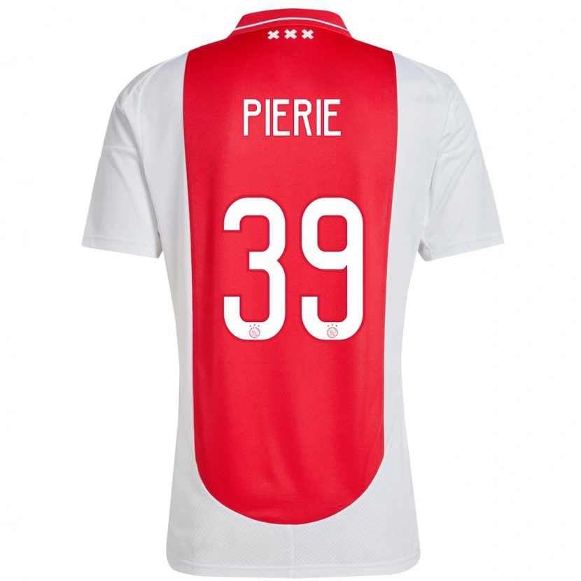 Danxen Bambino Maglia Kik Pierie #39 Rosso Bianco Kit Gara Home 2024/25 Maglietta