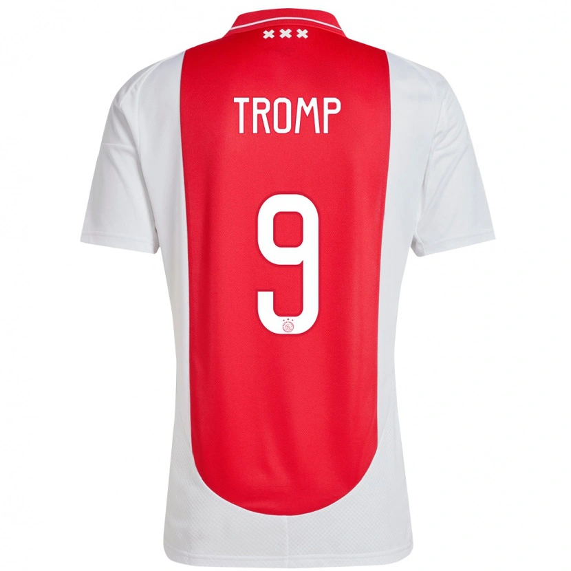 Danxen Bambino Maglia Nikita Tromp #9 Rosso Bianco Kit Gara Home 2024/25 Maglietta