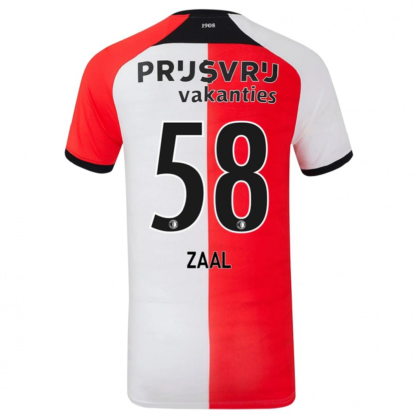 Danxen Bambino Maglia Timo Zaal #58 Rosso Bianco Kit Gara Home 2024/25 Maglietta