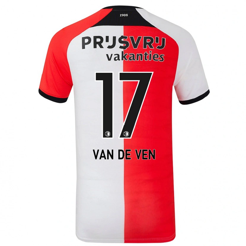 Danxen Bambino Maglia Zoi Van De Ven #17 Rosso Bianco Kit Gara Home 2024/25 Maglietta