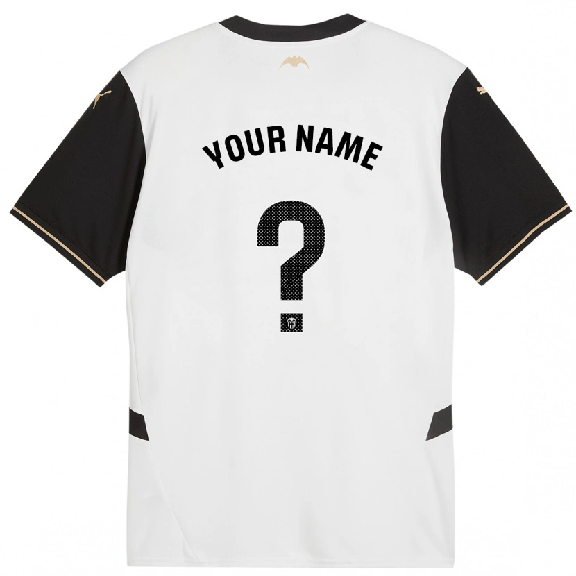 Danxen Bambino Maglia Il Tuo Nome #0 Bianco Nero Kit Gara Home 2024/25 Maglietta