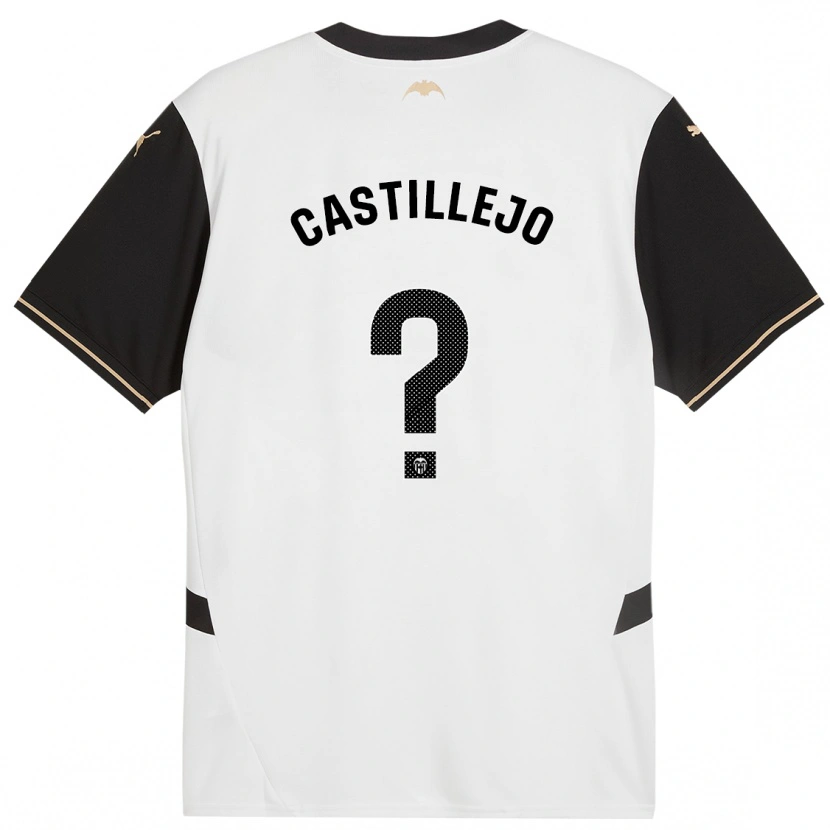 Danxen Bambino Maglia Samu Castillejo #0 Bianco Nero Kit Gara Home 2024/25 Maglietta