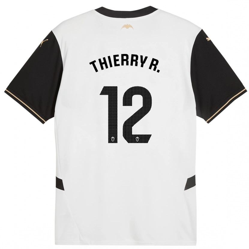Danxen Bambino Maglia Thierry Correia #12 Bianco Nero Kit Gara Home 2024/25 Maglietta