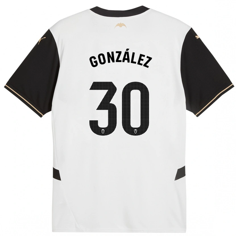 Danxen Bambino Maglia Hugo González #30 Bianco Nero Kit Gara Home 2024/25 Maglietta