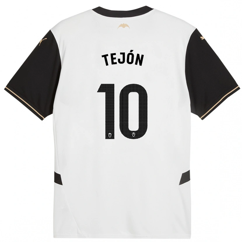 Danxen Bambino Maglia Martín Tejón #10 Bianco Nero Kit Gara Home 2024/25 Maglietta
