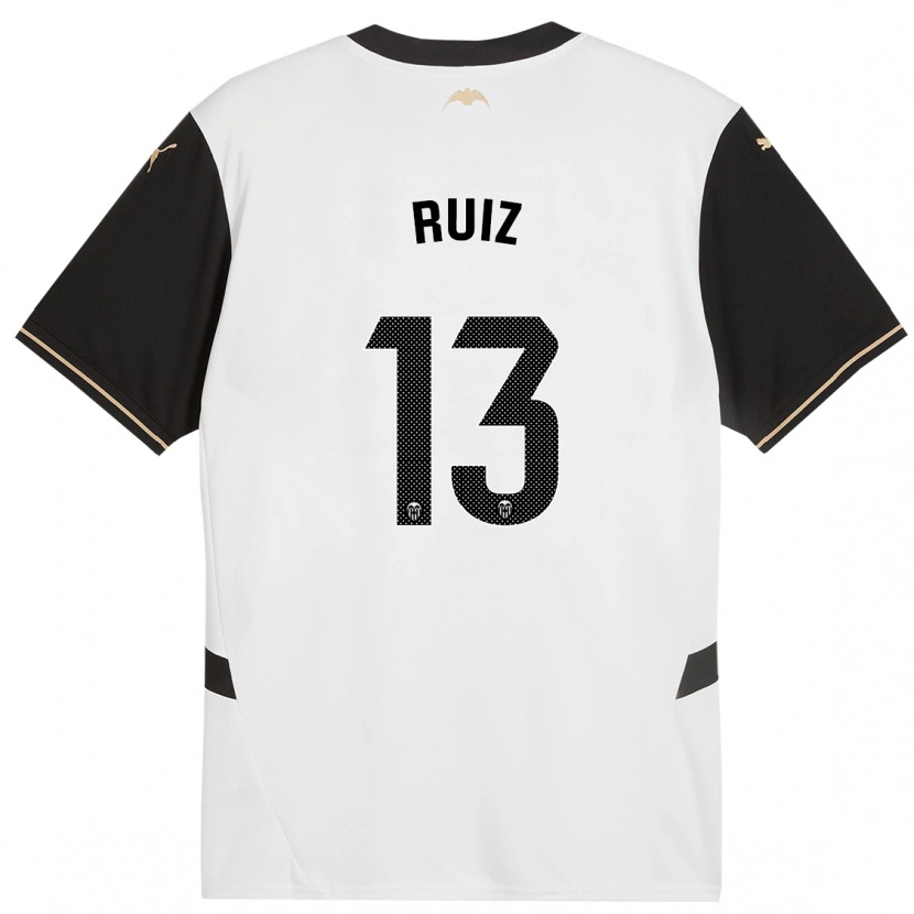 Danxen Bambino Maglia Nil Ruiz #13 Bianco Nero Kit Gara Home 2024/25 Maglietta