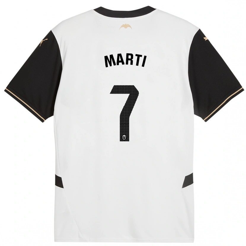 Danxen Bambino Maglia Marina Martí #7 Bianco Nero Kit Gara Home 2024/25 Maglietta