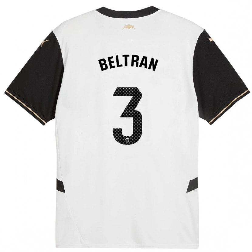 Danxen Bambino Maglia Bea Beltran #3 Bianco Nero Kit Gara Home 2024/25 Maglietta
