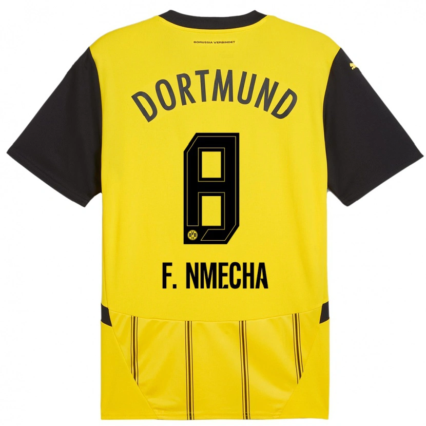 Danxen Bambino Maglia Felix Nmecha #8 Giallo Nero Kit Gara Home 2024/25 Maglietta