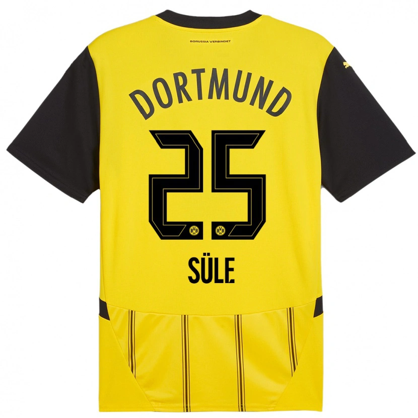 Danxen Bambino Maglia Niklas Süle #25 Giallo Nero Kit Gara Home 2024/25 Maglietta