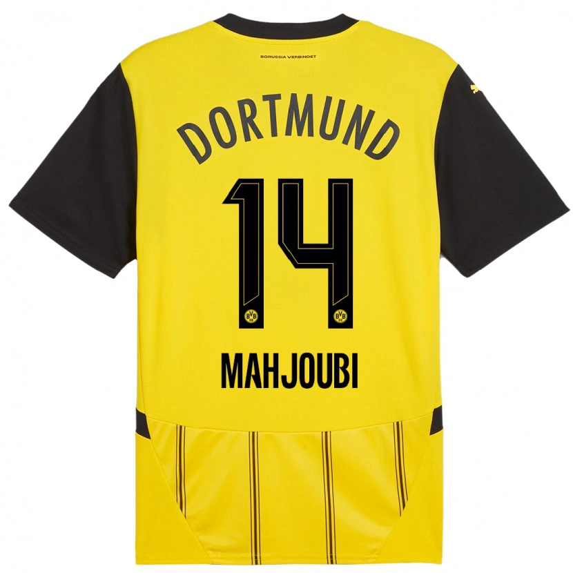 Danxen Bambino Maglia Anas Mahjoubi #14 Giallo Nero Kit Gara Home 2024/25 Maglietta