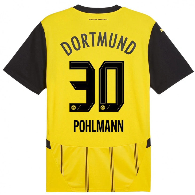 Danxen Bambino Maglia Ole Pohlmann #30 Giallo Nero Kit Gara Home 2024/25 Maglietta
