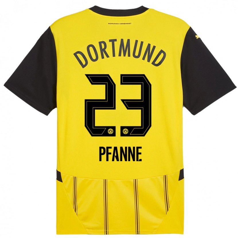 Danxen Bambino Maglia Franz Pfanne #23 Giallo Nero Kit Gara Home 2024/25 Maglietta