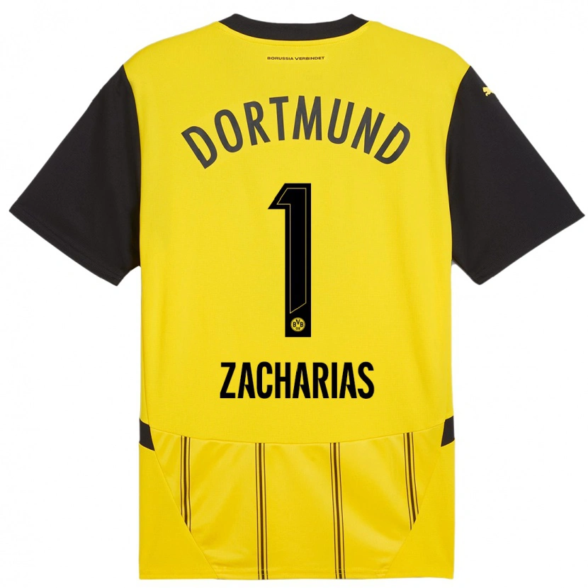 Danxen Bambino Maglia Marlon Zacharias #1 Giallo Nero Kit Gara Home 2024/25 Maglietta