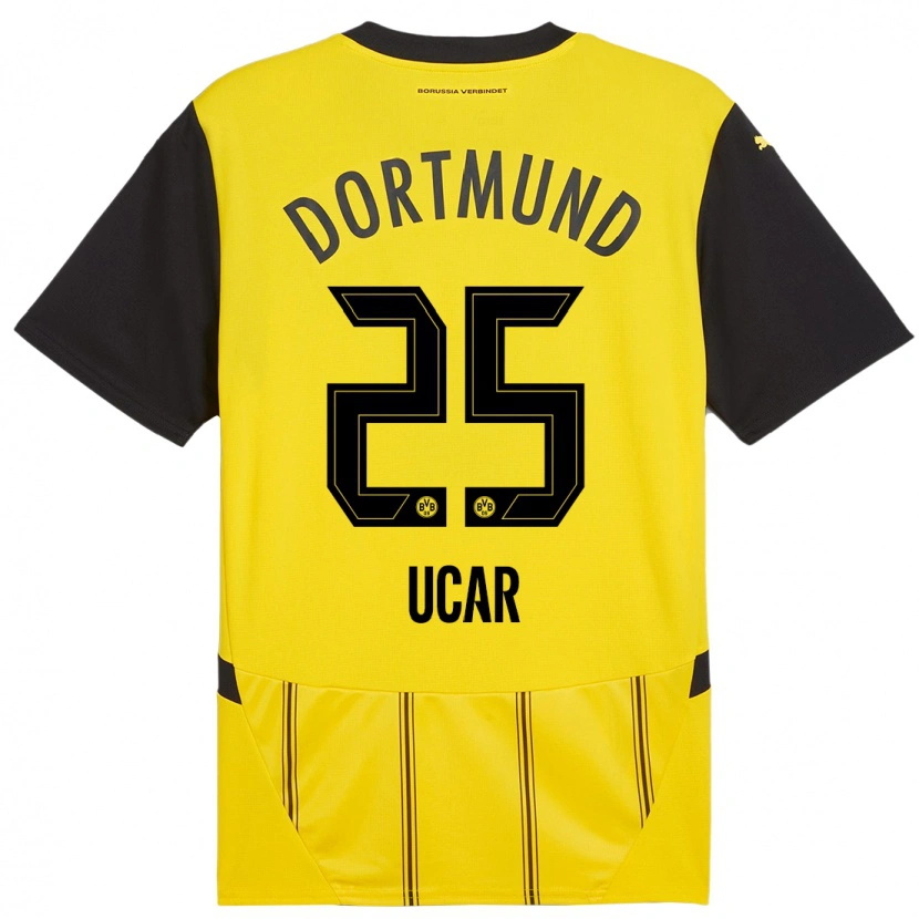 Danxen Bambino Maglia Leys Ucar #25 Giallo Nero Kit Gara Home 2024/25 Maglietta