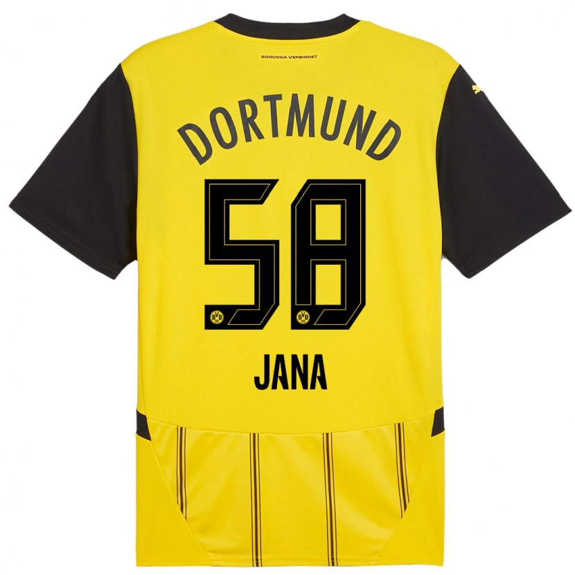 Danxen Bambino Maglia Nordberg Jana #58 Giallo Nero Kit Gara Home 2024/25 Maglietta