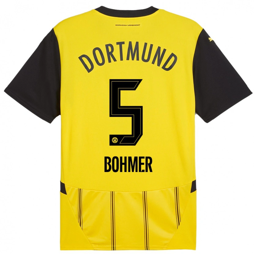 Danxen Bambino Maglia Tim Bohmer #5 Giallo Nero Kit Gara Home 2024/25 Maglietta