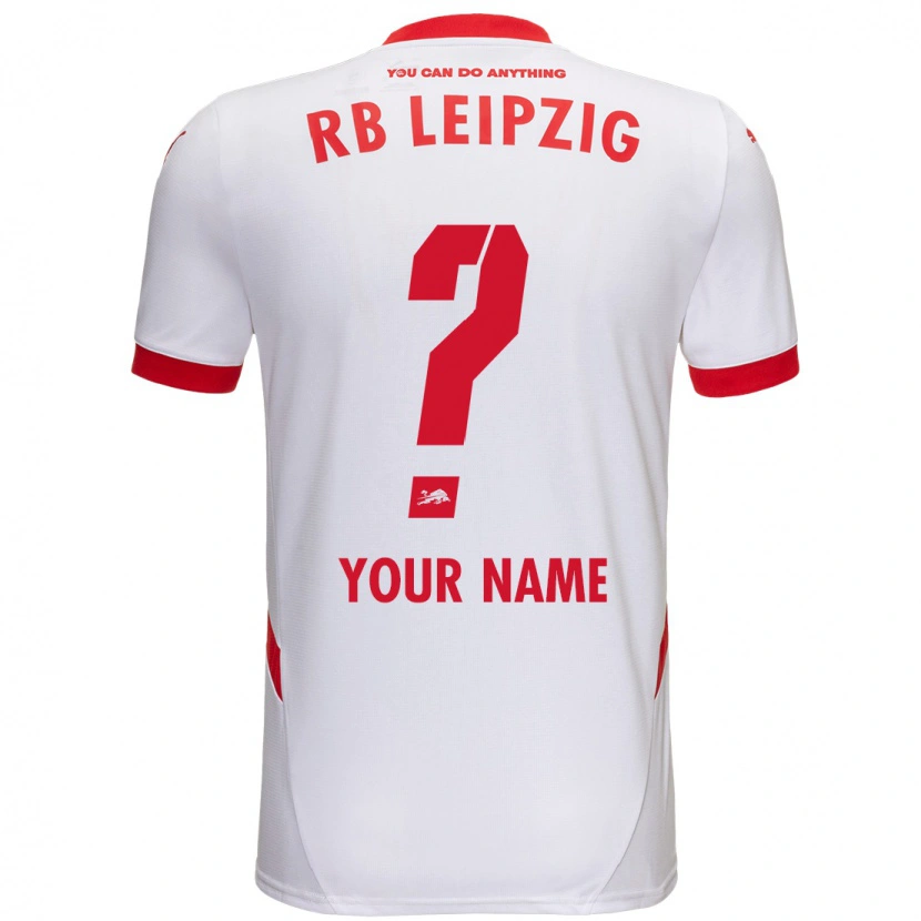 Danxen Bambino Maglia Il Tuo Nome #0 Bianco Rosso Kit Gara Home 2024/25 Maglietta