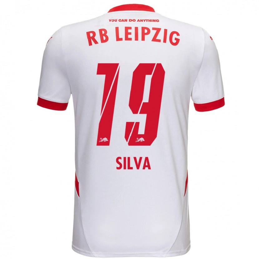 Danxen Bambino Maglia André Silva #19 Bianco Rosso Kit Gara Home 2024/25 Maglietta