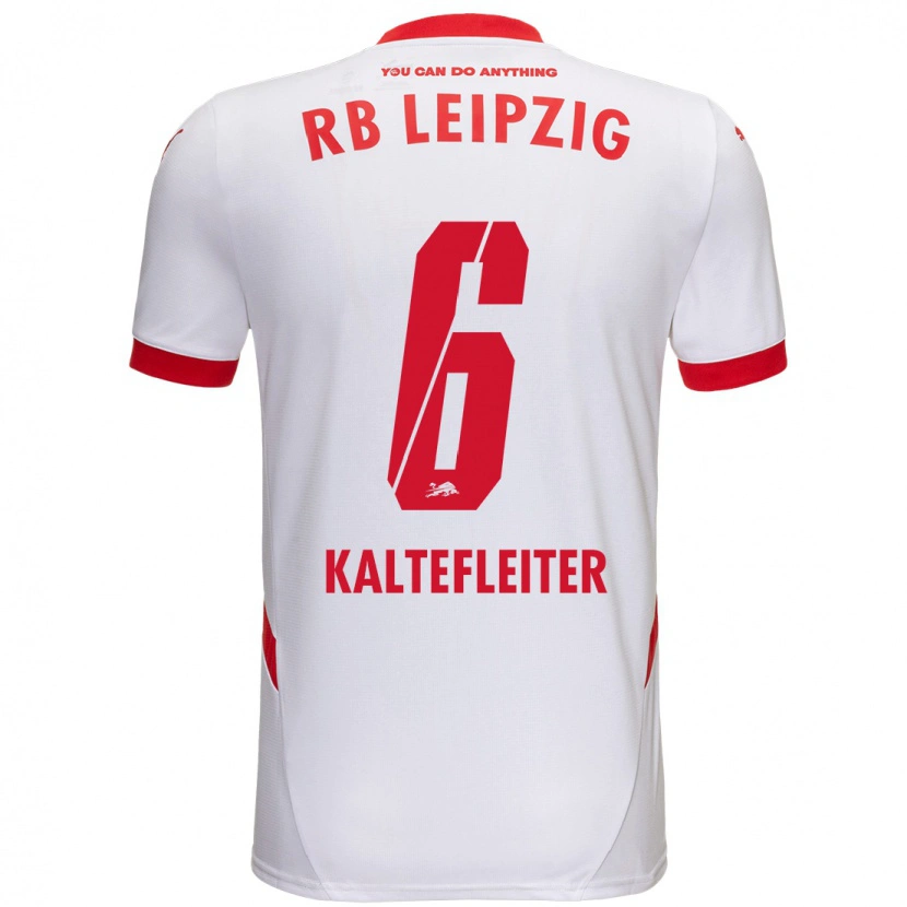 Danxen Bambino Maglia Benno Kaltefleiter #6 Bianco Rosso Kit Gara Home 2024/25 Maglietta