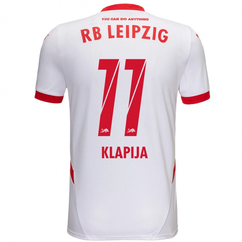Danxen Bambino Maglia Din Klapija #11 Bianco Rosso Kit Gara Home 2024/25 Maglietta
