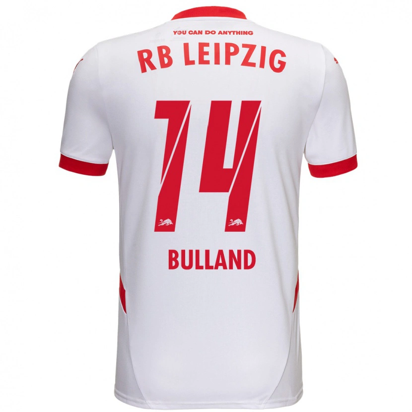 Danxen Bambino Maglia Anton Bulland #14 Bianco Rosso Kit Gara Home 2024/25 Maglietta