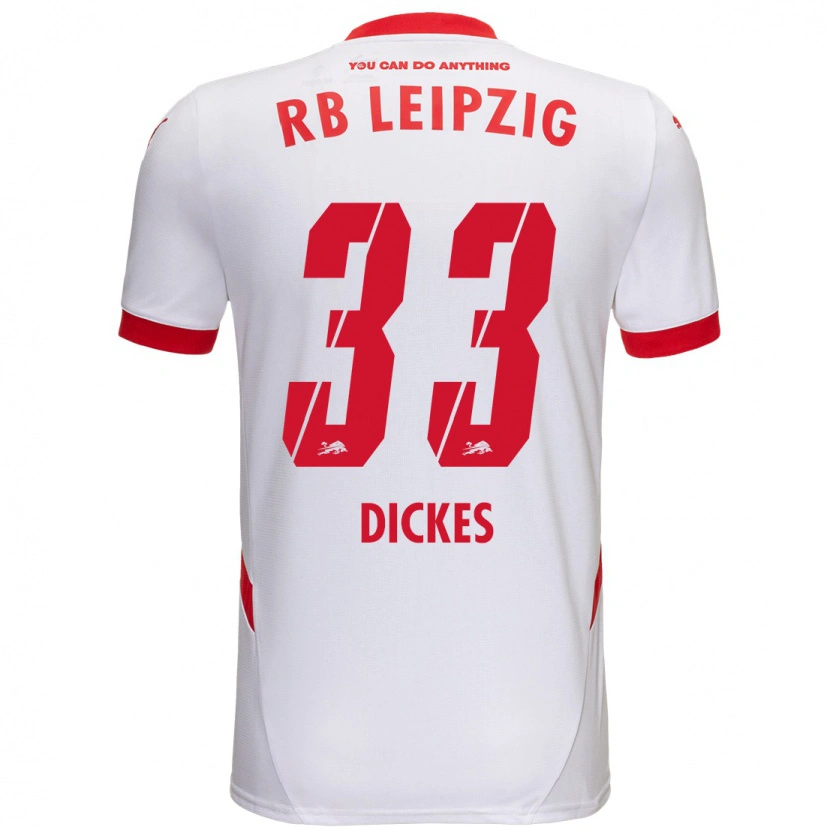 Danxen Bambino Maglia Fernando Dickes #33 Bianco Rosso Kit Gara Home 2024/25 Maglietta