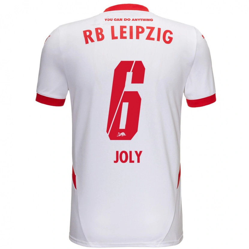 Danxen Bambino Maglia Lou-Ann Joly #6 Bianco Rosso Kit Gara Home 2024/25 Maglietta