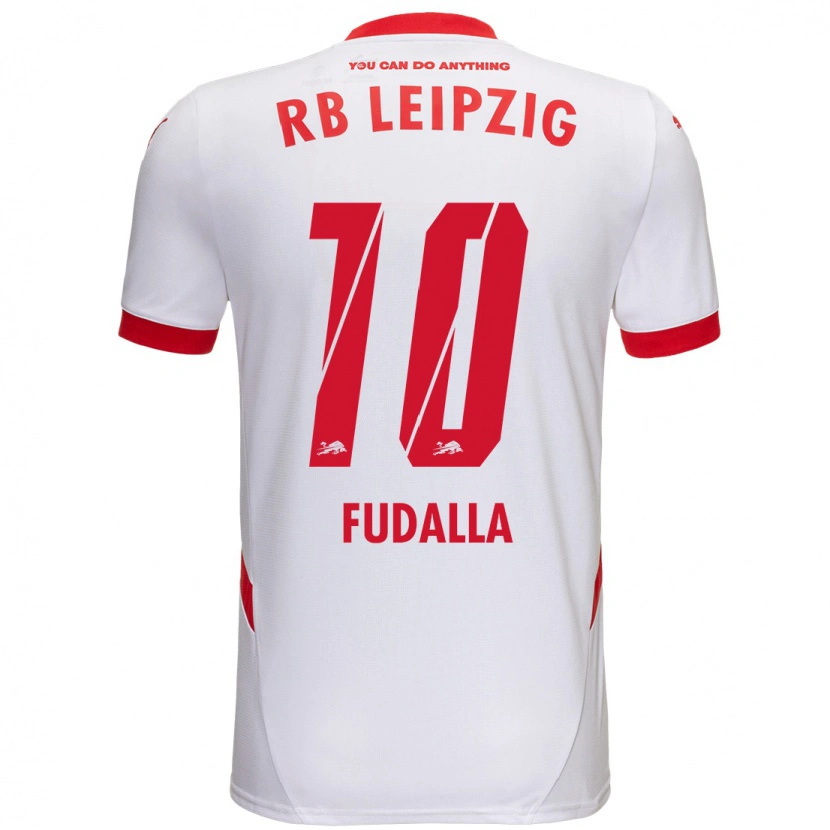 Danxen Bambino Maglia Vanessa Fudalla #10 Bianco Rosso Kit Gara Home 2024/25 Maglietta