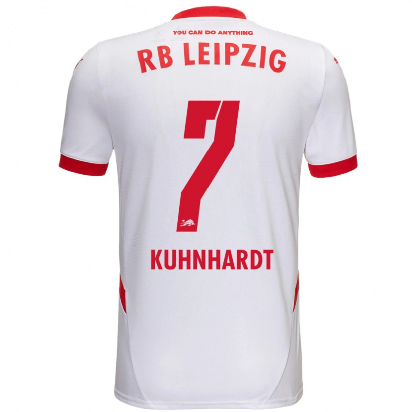 Danxen Bambino Maglia Paul Kühnhardt #7 Bianco Rosso Kit Gara Home 2024/25 Maglietta