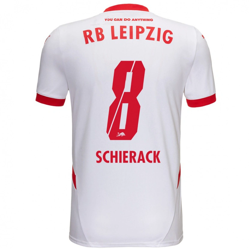 Danxen Bambino Maglia Simon Schierack #8 Bianco Rosso Kit Gara Home 2024/25 Maglietta
