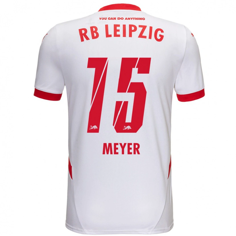 Danxen Bambino Maglia Tim Meyer #15 Bianco Rosso Kit Gara Home 2024/25 Maglietta