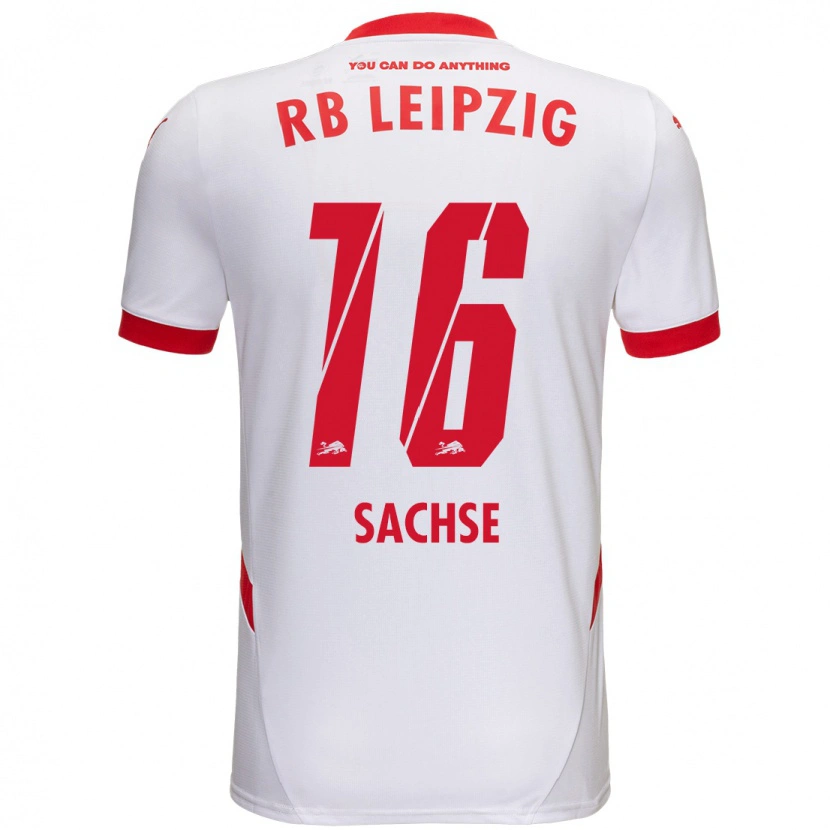 Danxen Bambino Maglia Jakob Sachse #16 Bianco Rosso Kit Gara Home 2024/25 Maglietta