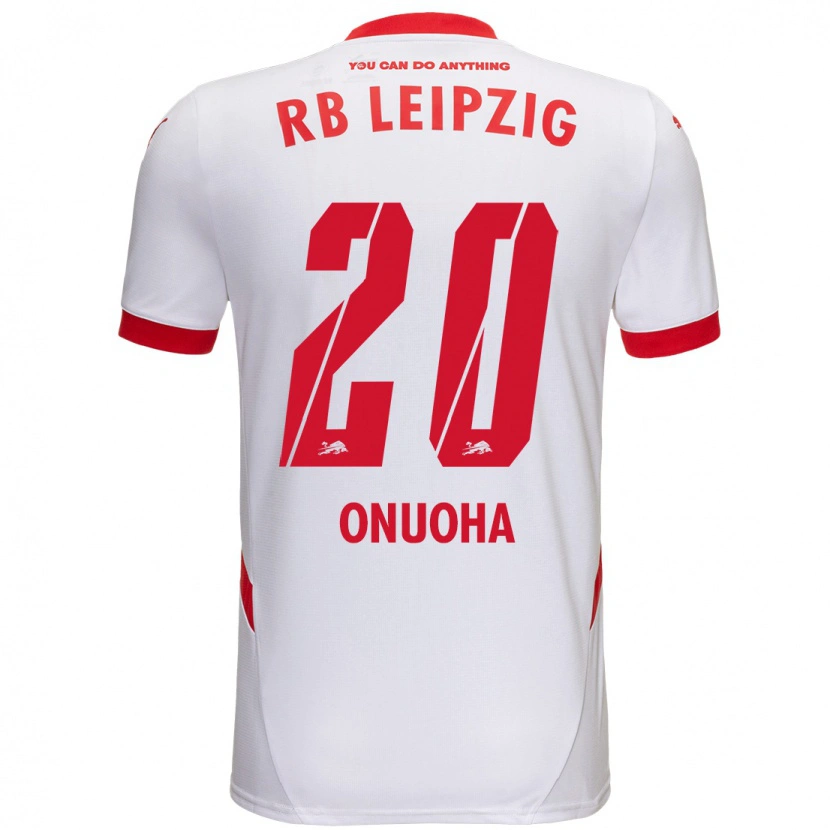 Danxen Bambino Maglia Chilohem Onuoha #20 Bianco Rosso Kit Gara Home 2024/25 Maglietta