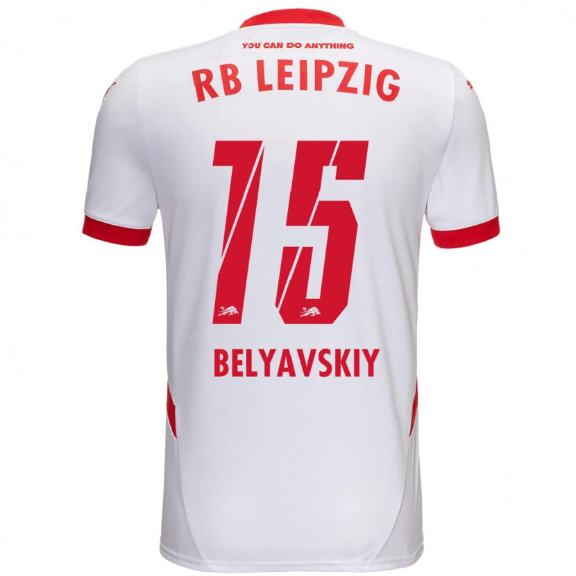 Danxen Bambino Maglia David Belyavskiy #15 Bianco Rosso Kit Gara Home 2024/25 Maglietta