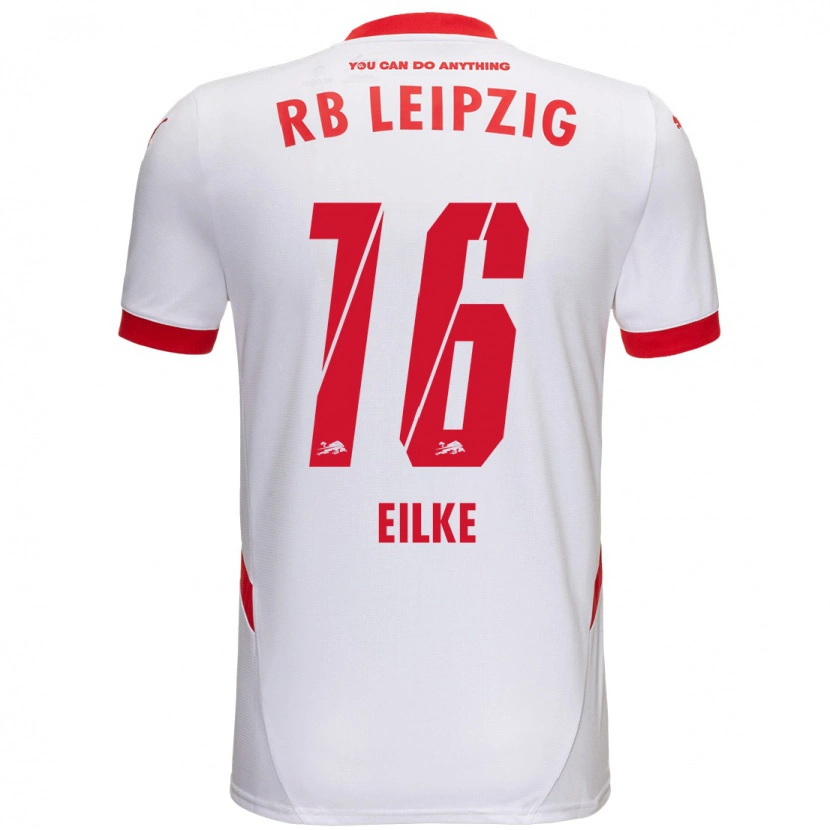Danxen Bambino Maglia Lennox Eilke #16 Bianco Rosso Kit Gara Home 2024/25 Maglietta