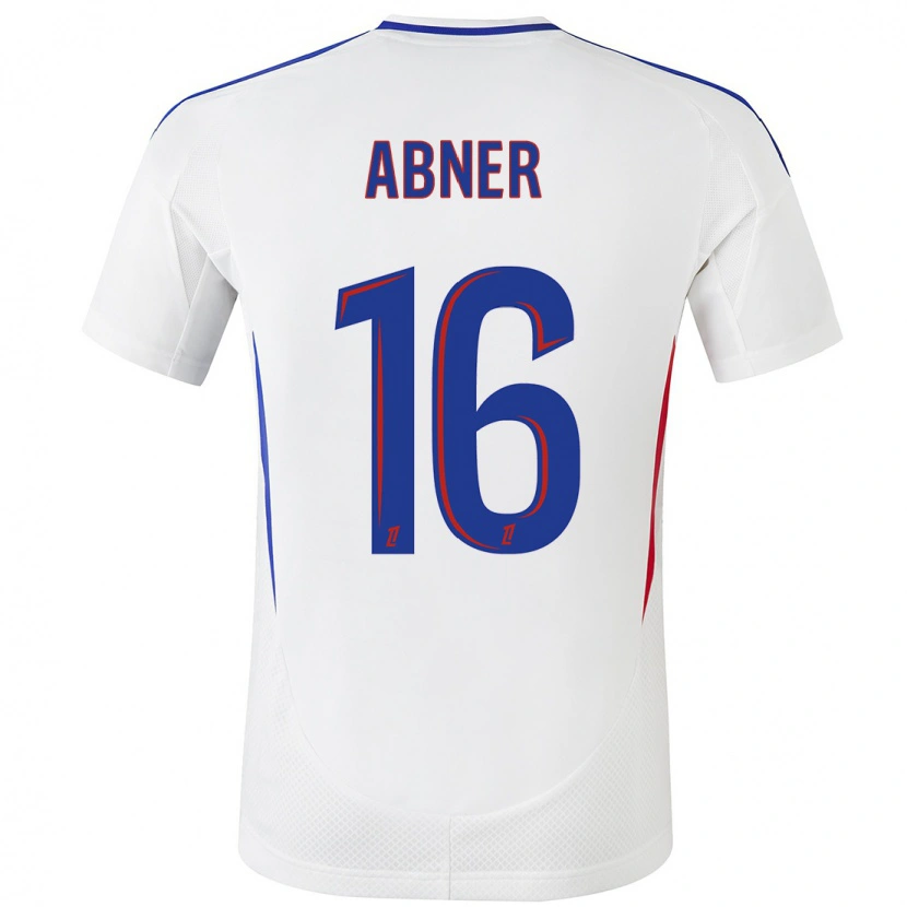 Danxen Bambino Maglia Abner #16 Bianco Blu Kit Gara Home 2024/25 Maglietta