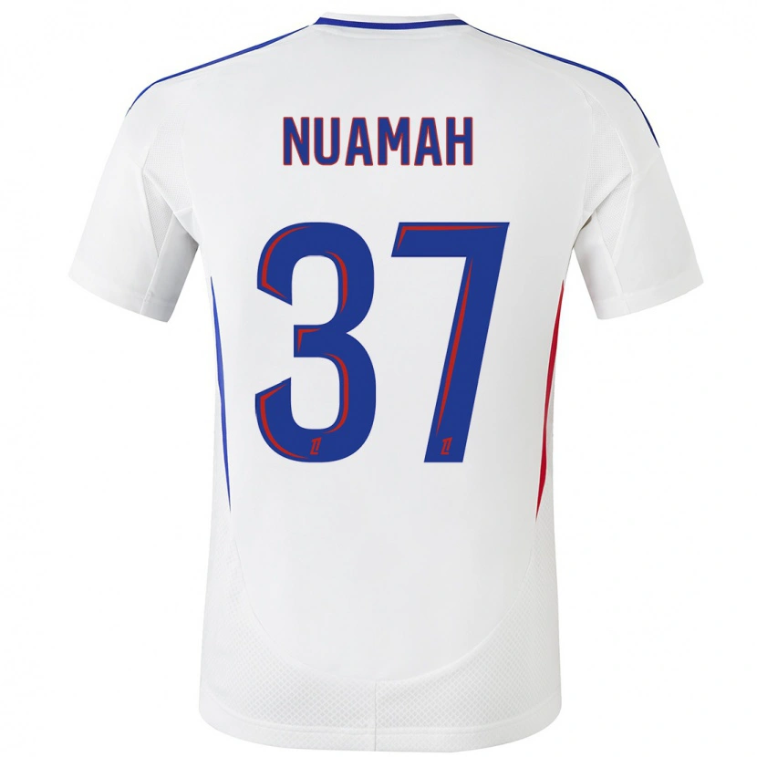 Danxen Bambino Maglia Ernest Nuamah #37 Bianco Blu Kit Gara Home 2024/25 Maglietta